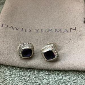 David Yurman Petite Albion Amethyst & Diamond Earrings